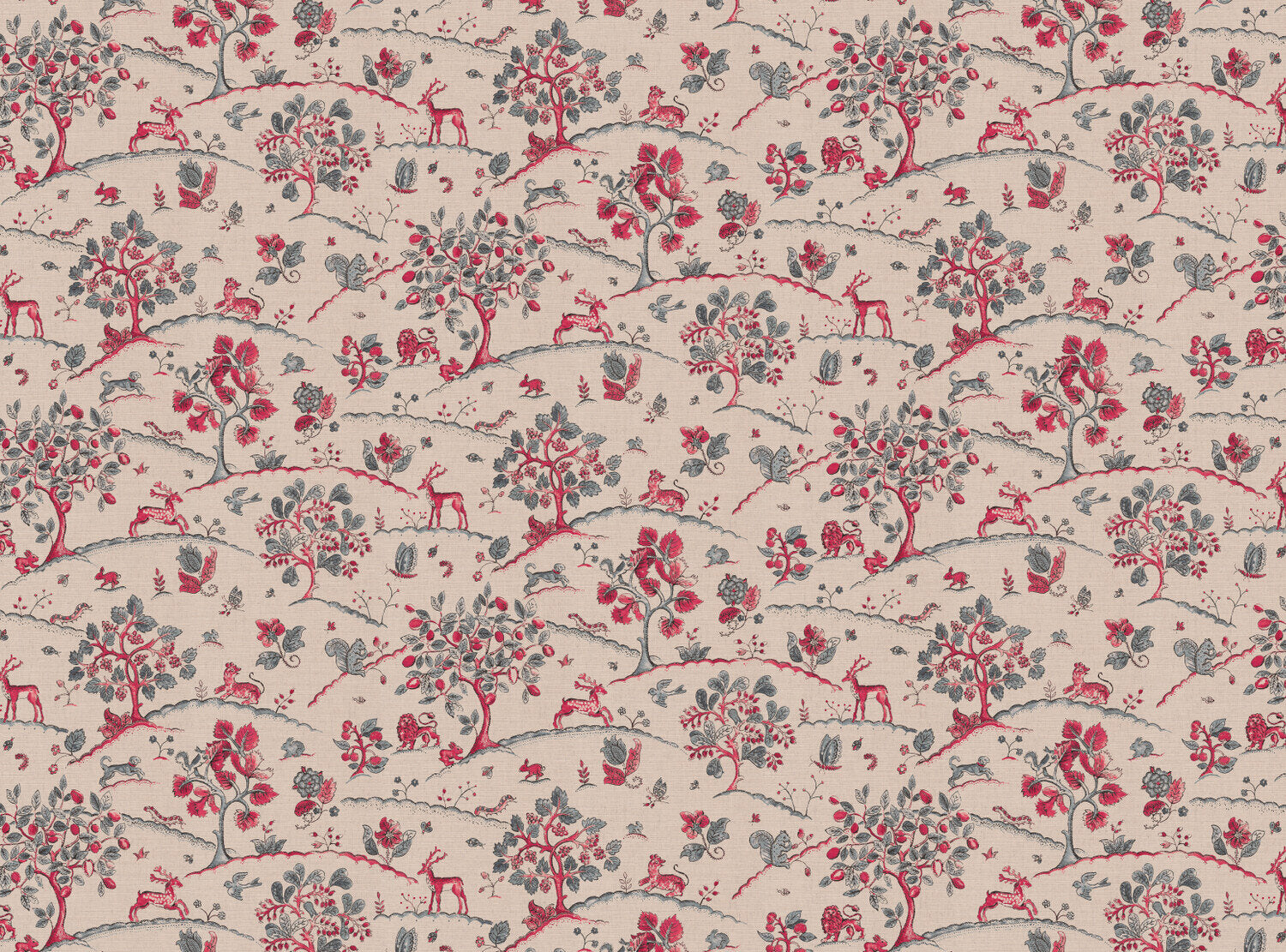 CW: Pinky red and grey blue | BASE: Mercia Linen