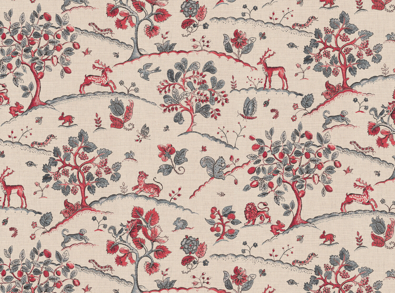 CW: Warm red and grey blue | BASE: Mercia Linen