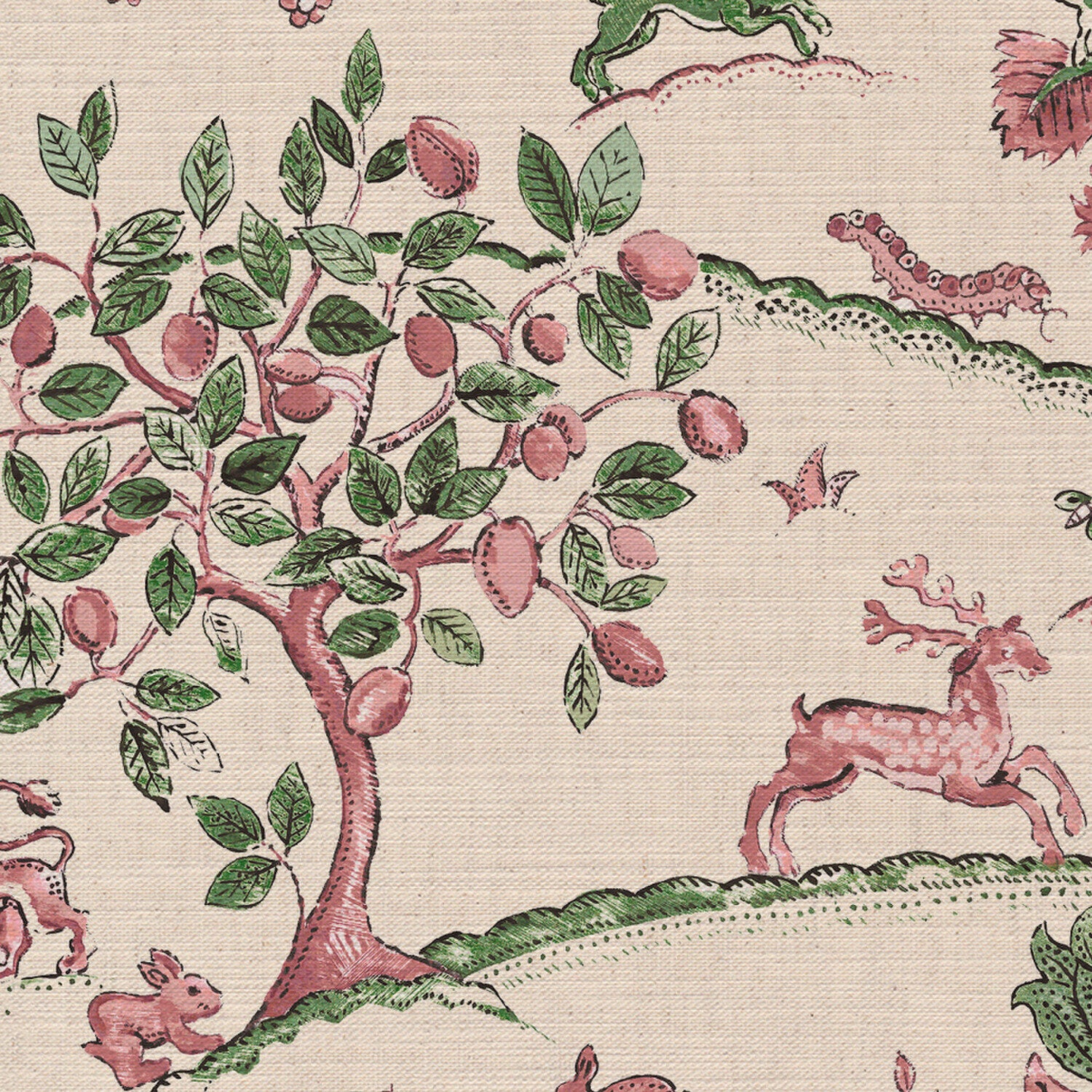 CW: Soft pink and racing green | BASE: Mercia Linen | HERO