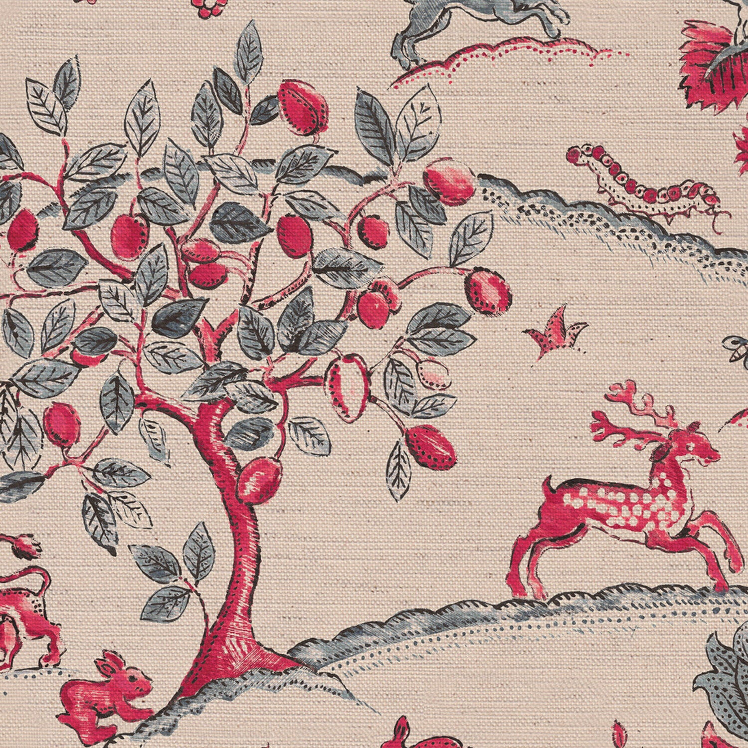 CW: Pinky red and grey blue | BASE: Natural Luxury Linen | HERO