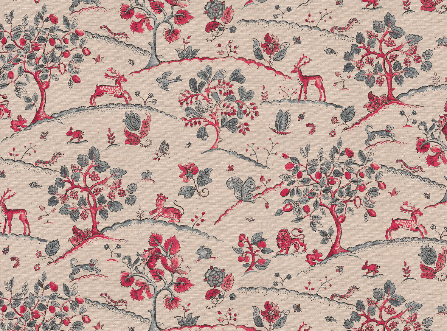 CW: Pinky red and grey blue | BASE: Natural Luxury Linen