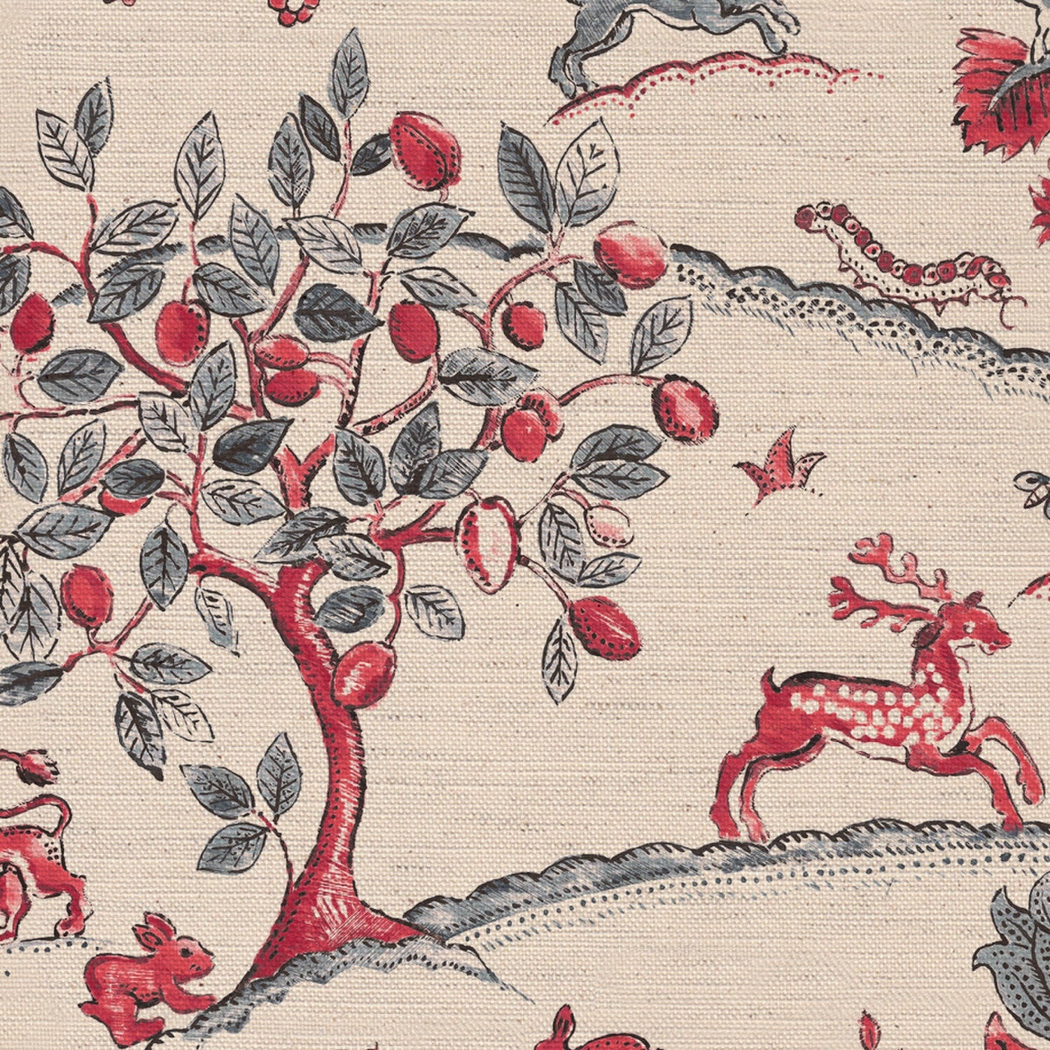 CW: Warm red and grey blue | BASE: Natural Luxury Linen | HERO