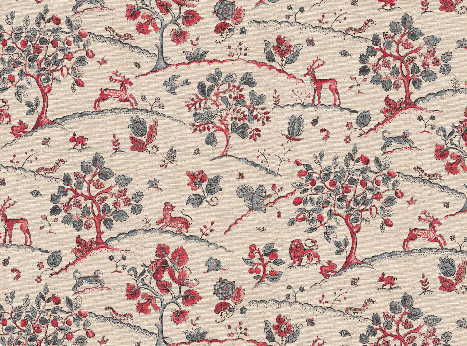 CW: Warm red and grey blue | BASE: Natural Luxury Linen
