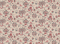 Warm red and grey blue