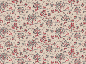 Warm red and grey blue