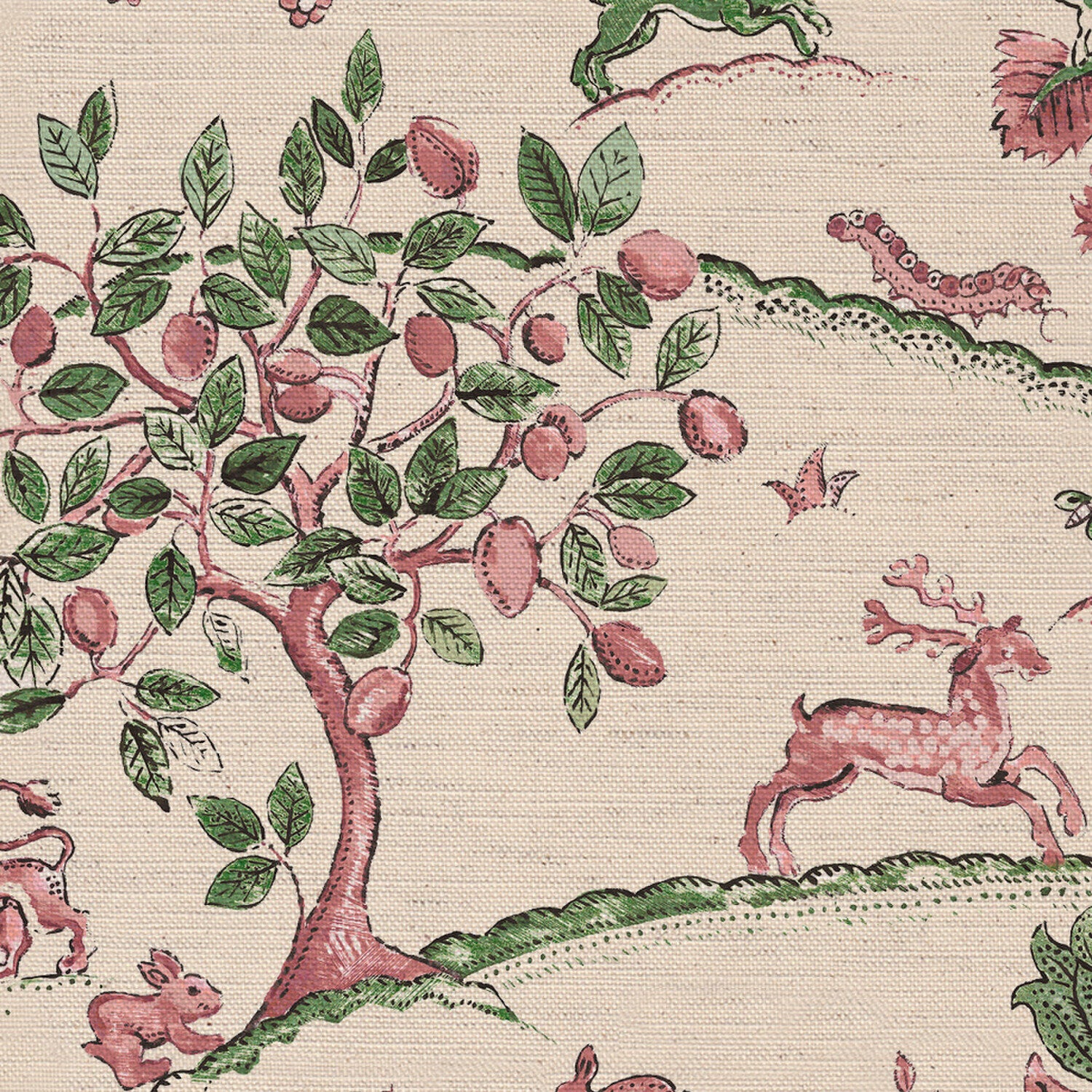 CW: Soft pink and racing green | BASE: Natural Luxury Linen | HERO