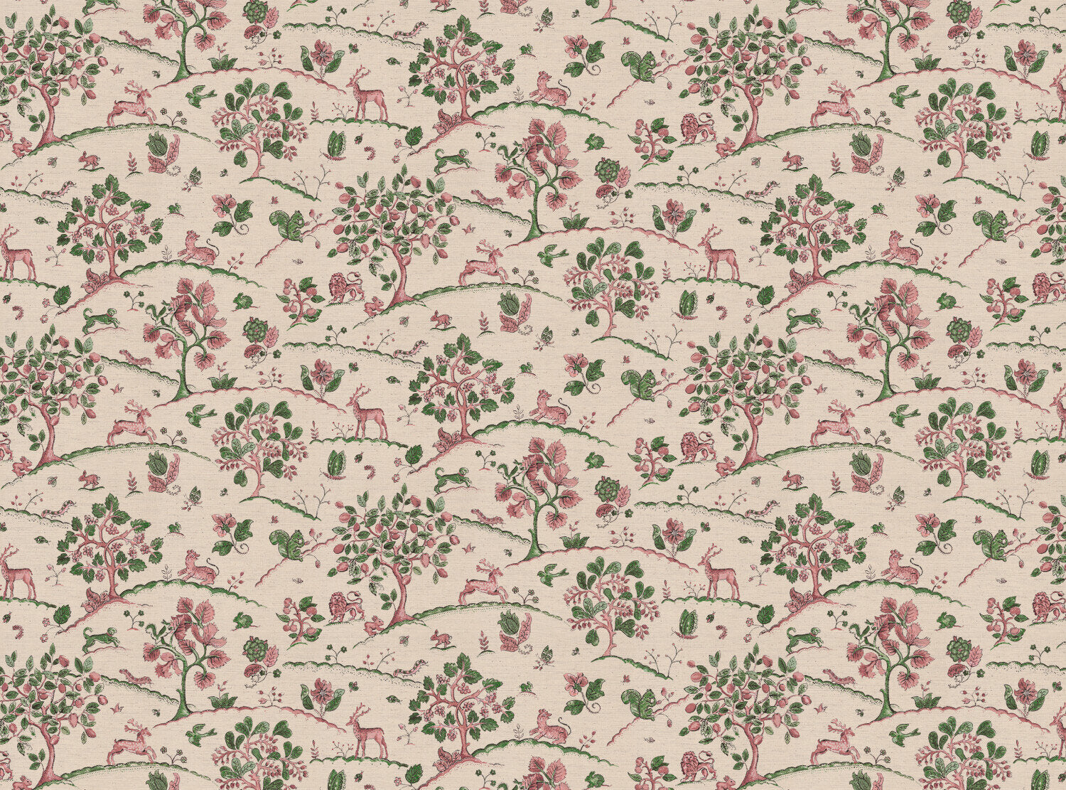 CW: Soft pink and racing green | BASE: Natural Luxury Linen