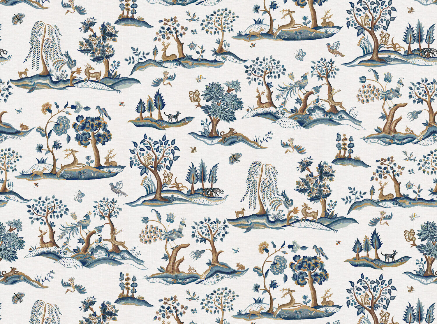 CW: Azure and chocolate white ground | BASE: Luxury Linen