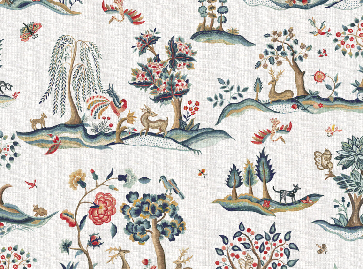 CW: Red and blue white ground | BASE: Luxury Linen
