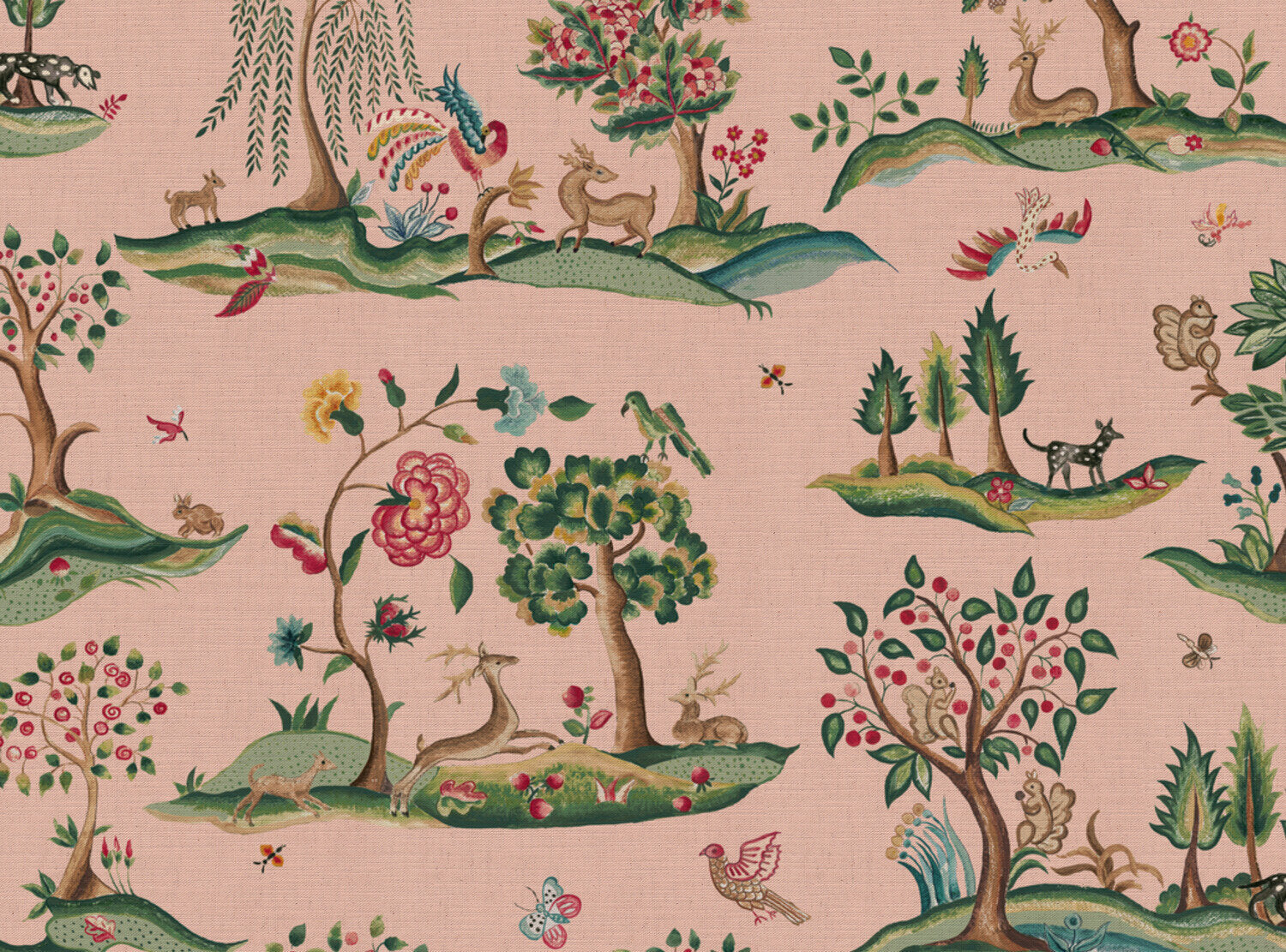 CW: Multicoloured pink ground | BASE: Mercia Linen