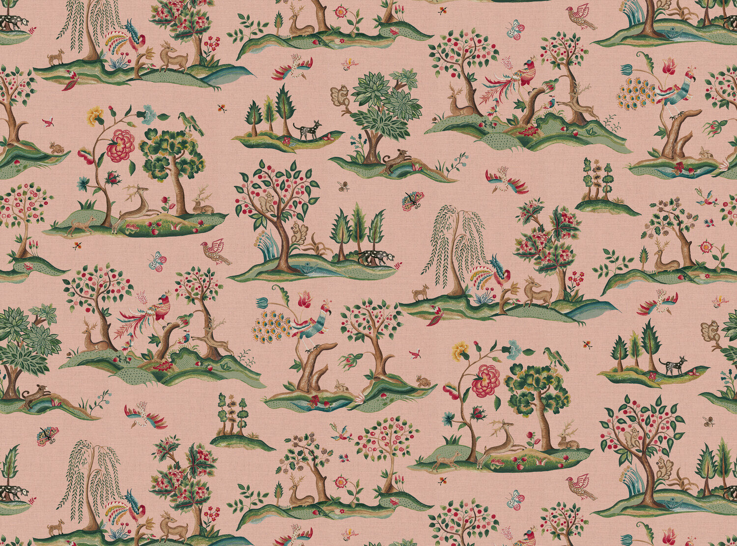 CW: Multicoloured pink ground | BASE: Mercia Linen