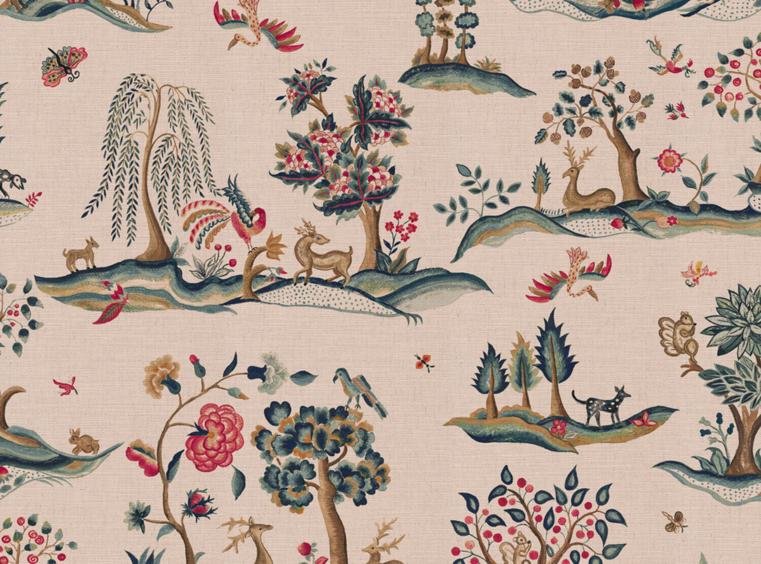 CW: Pinky red and grey blue | BASE: Mercia Linen