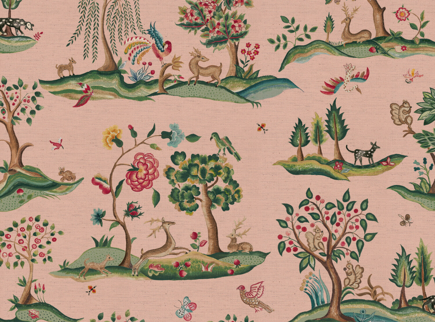 CW: Multicoloured pink ground | BASE: Natural Luxury Linen