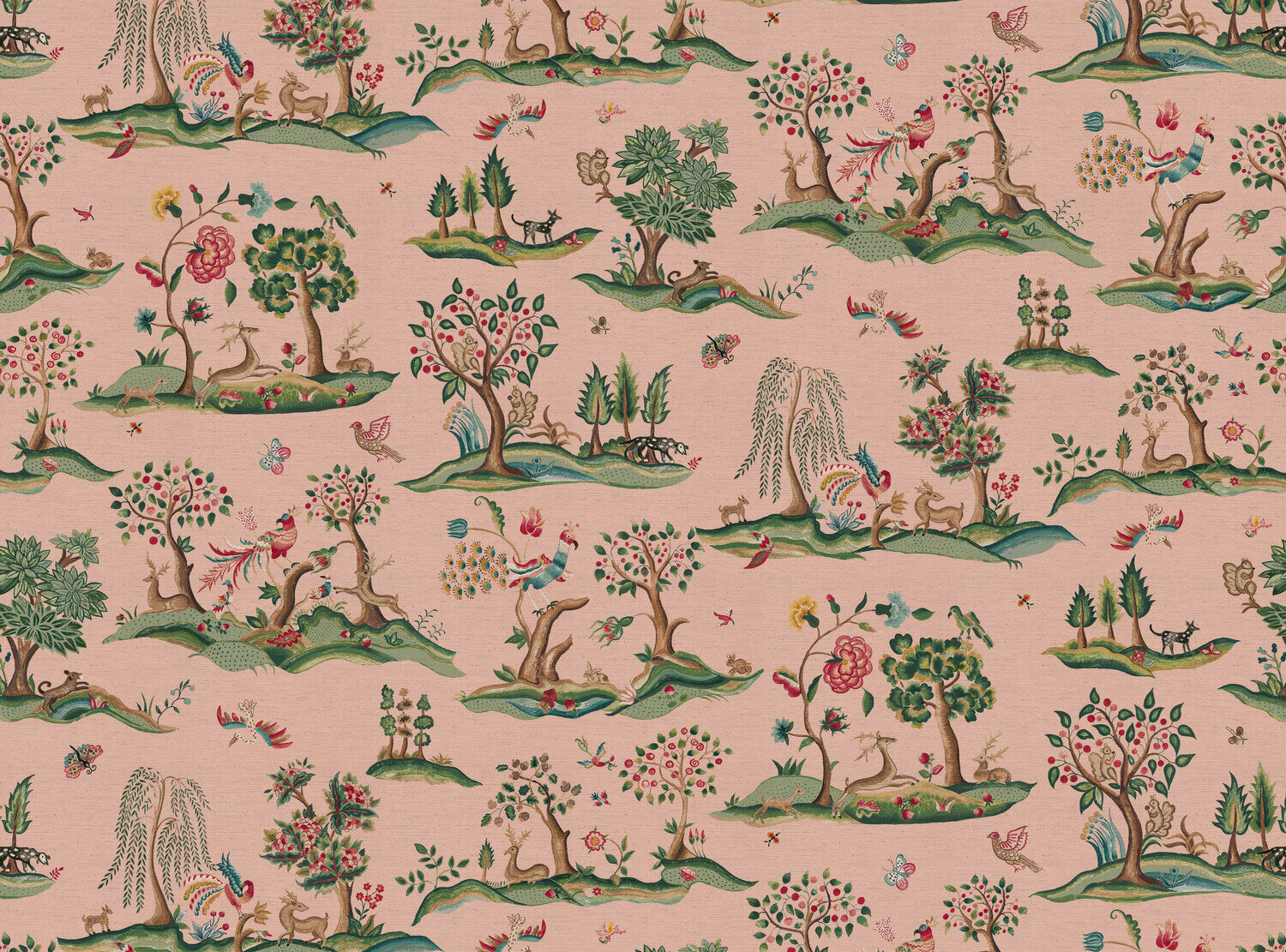 CW: Multicoloured pink ground | BASE: Natural Luxury Linen