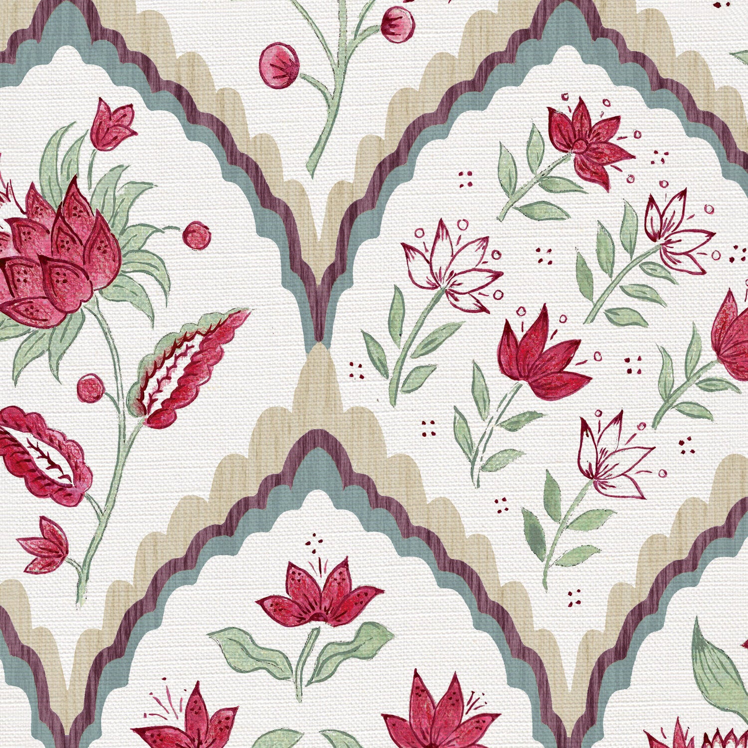 CW: Red green neutral and grey blue | BASE: Luxury Linen | HERO