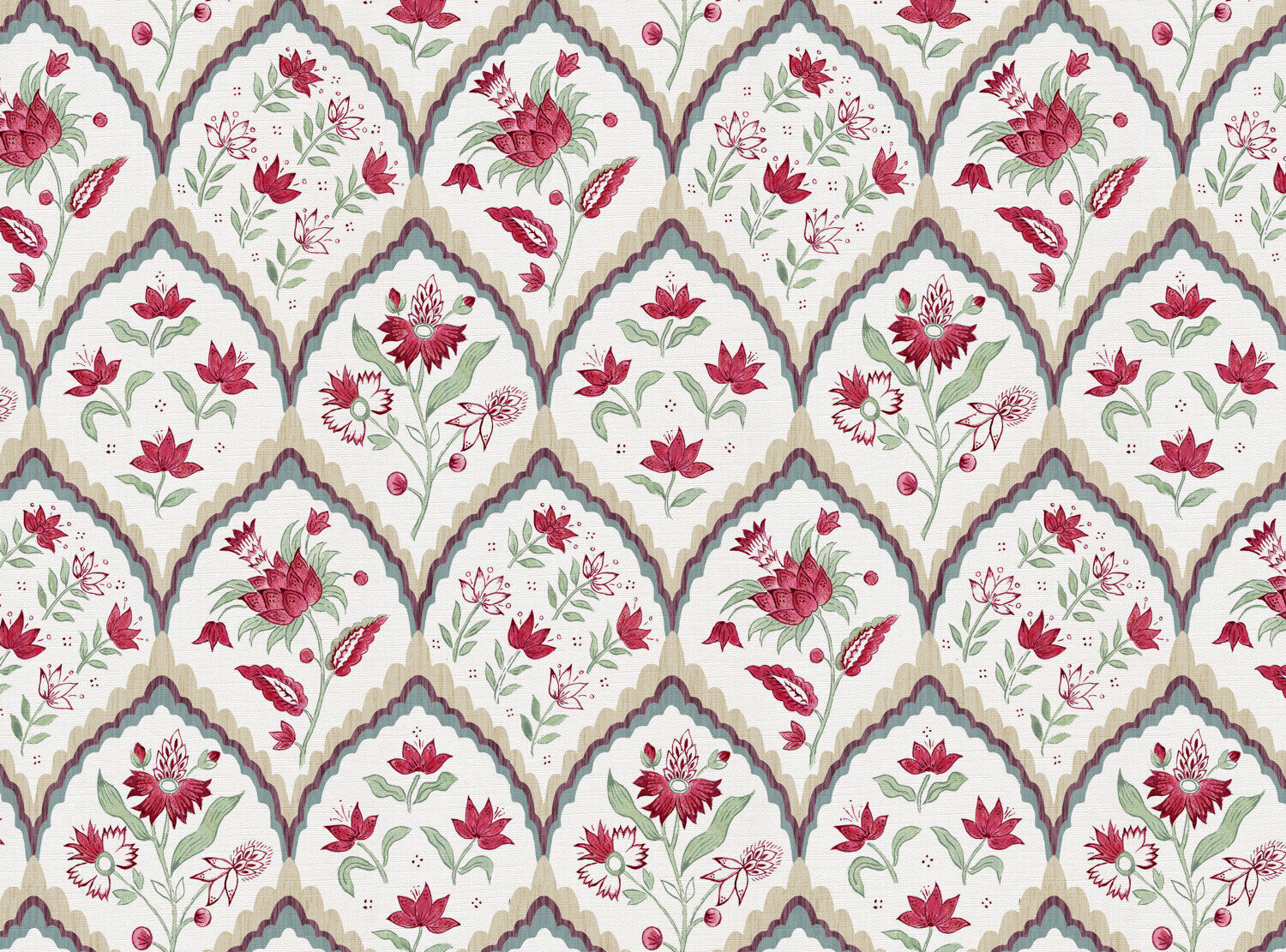 CW: Red green neutral and grey blue | BASE: Luxury Linen