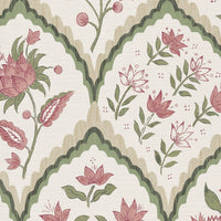 Soft dusky pink and green
