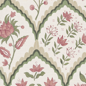 Soft dusky pink and green