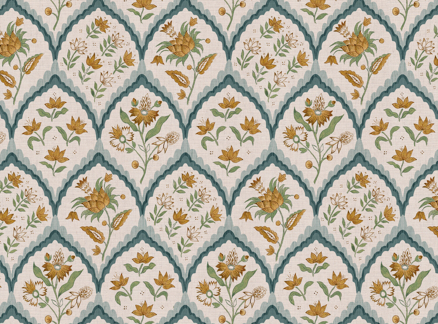 CW: Grey blue gold and green | BASE: Mercia Linen