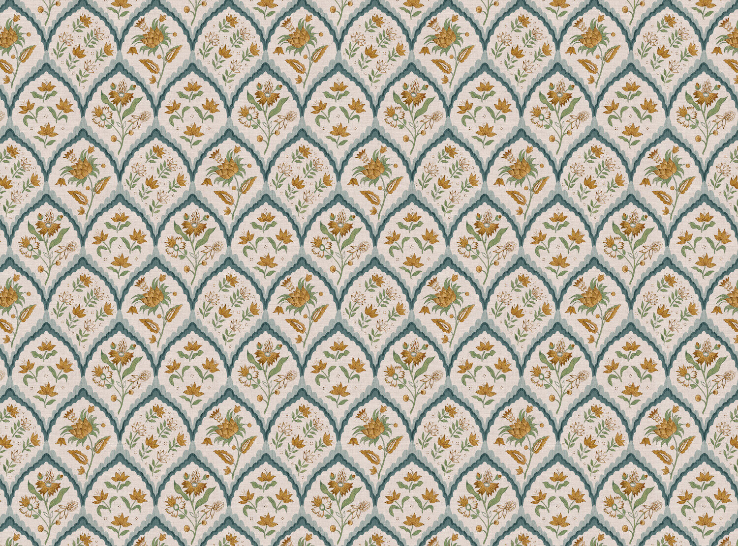 CW: Grey blue gold and green | BASE: Mercia Linen