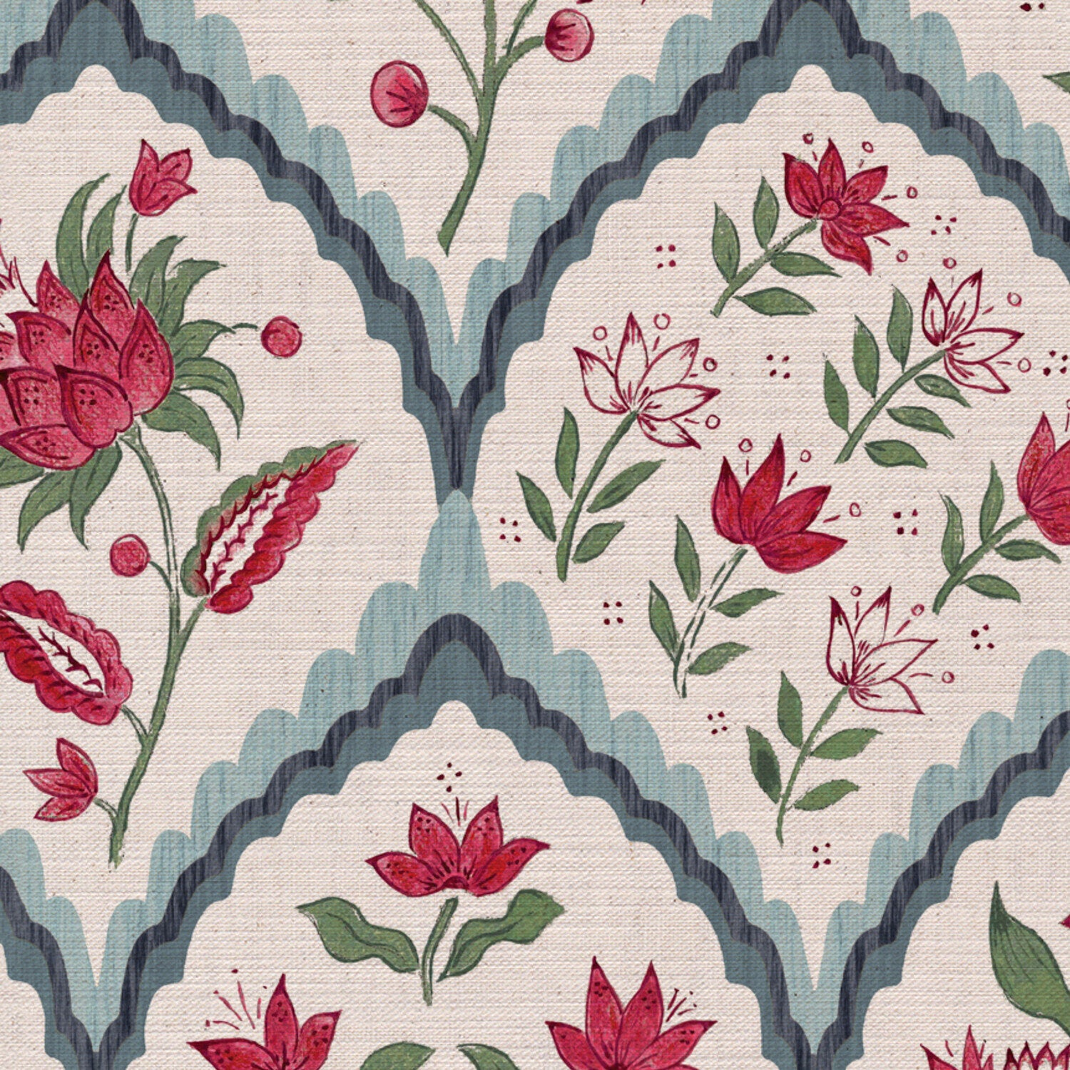 CW: Red blue and green | BASE: Mercia Linen | HERO