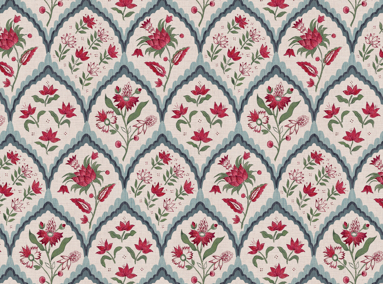 CW: Red blue and green | BASE: Mercia Linen