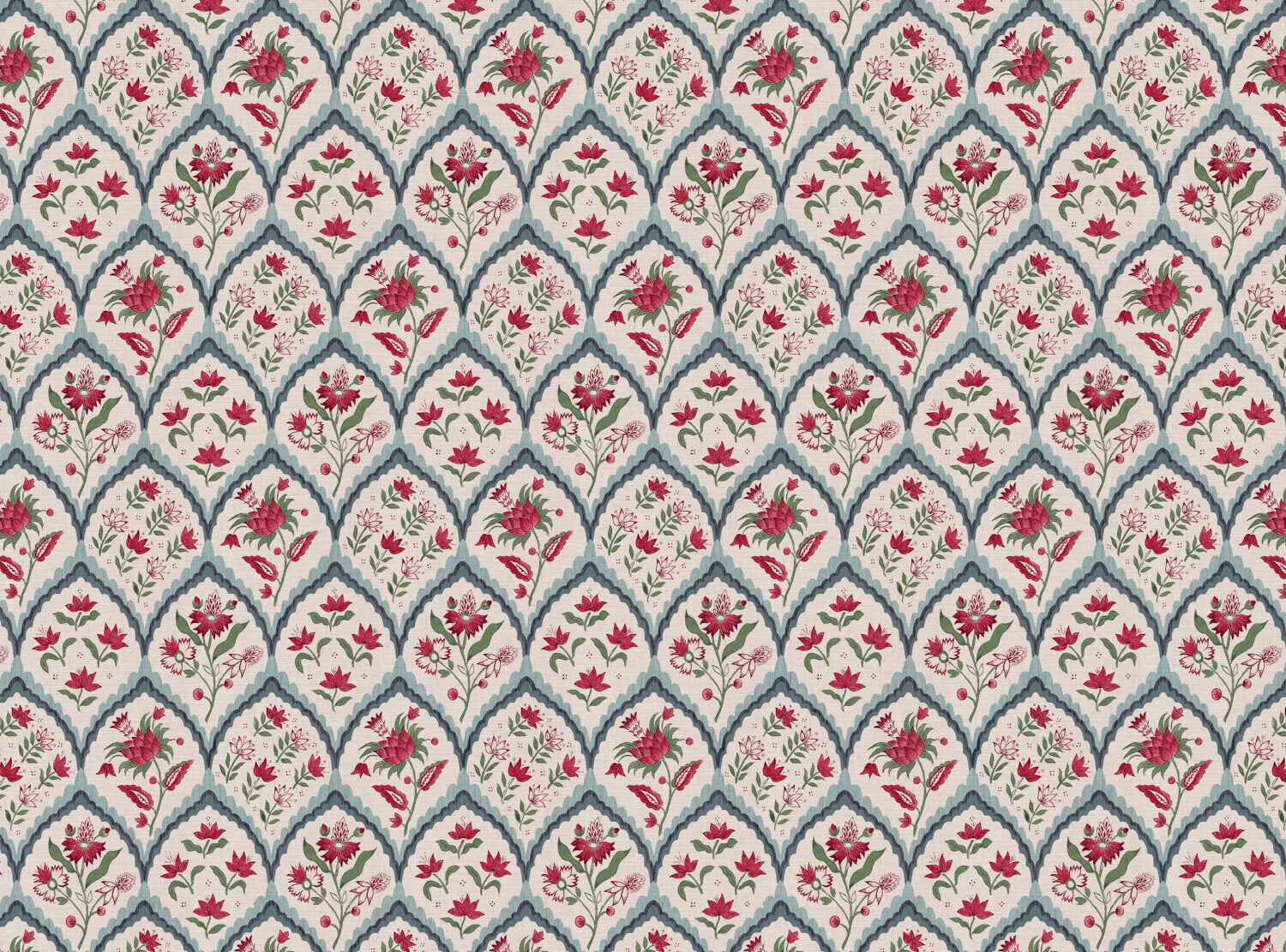 CW: Red blue and green | BASE: Mercia Linen