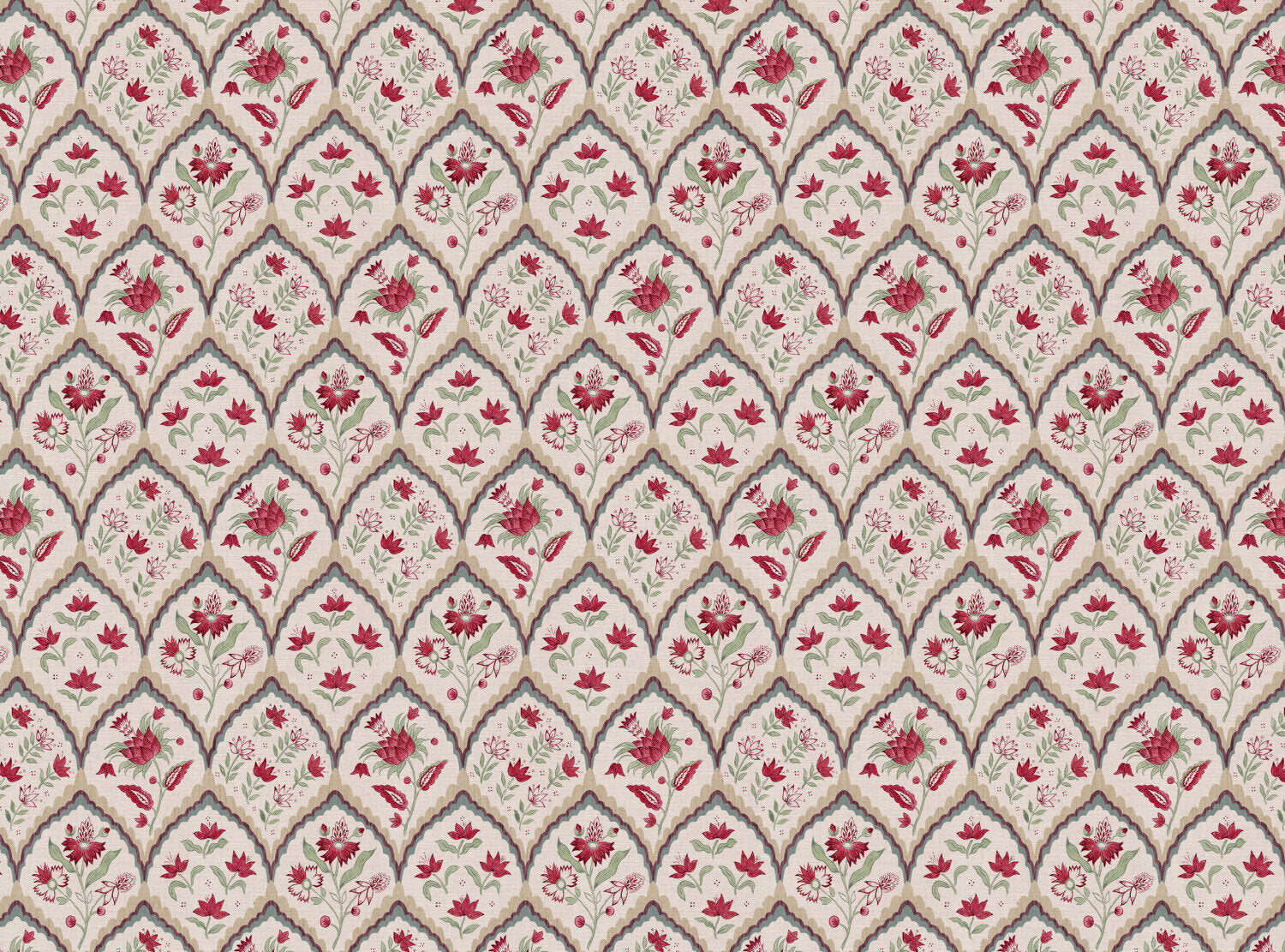 CW: Red green neutral and grey blue | BASE: Mercia Linen