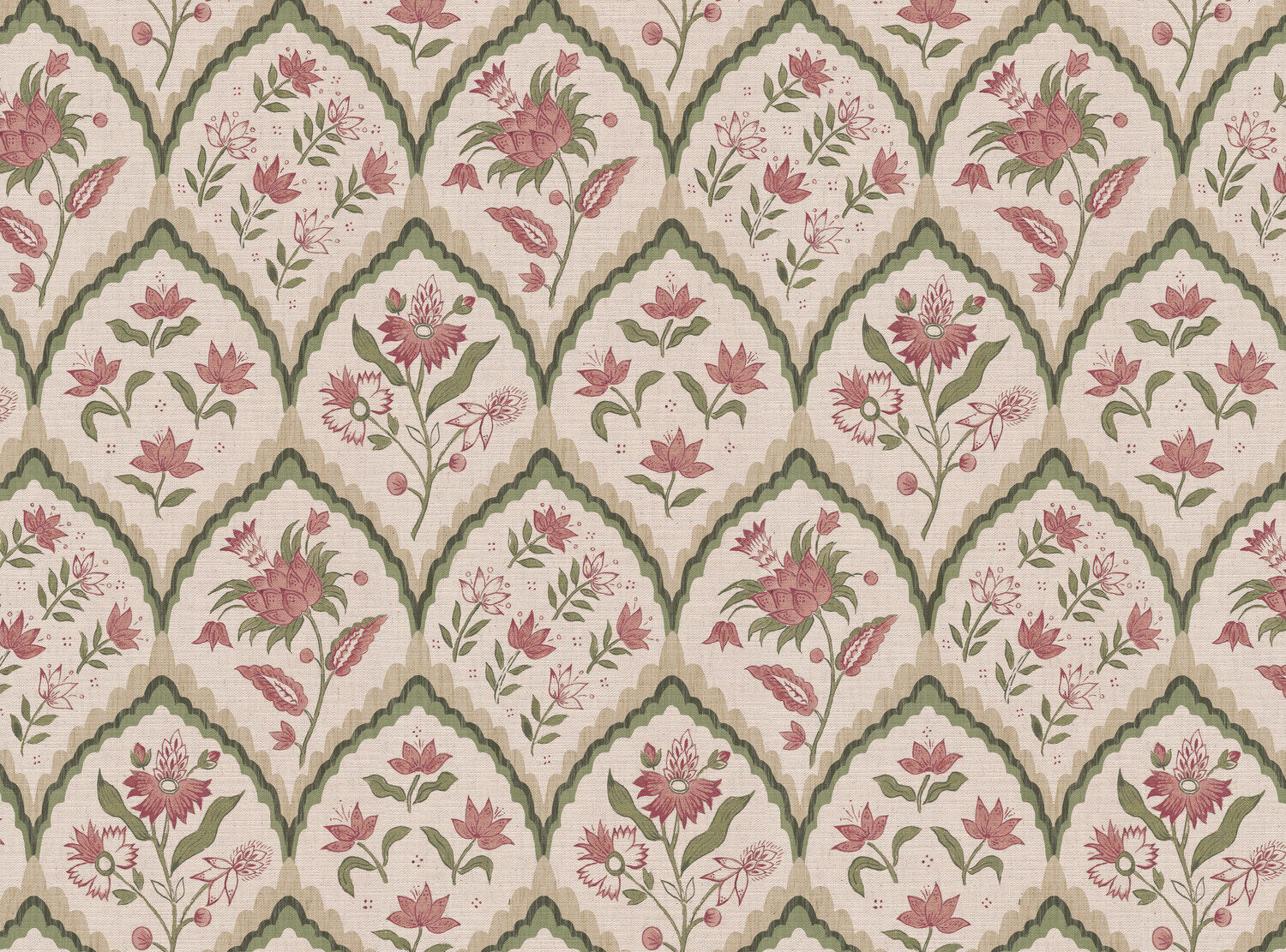 CW: Soft dusky pink and green | BASE: Mercia Linen