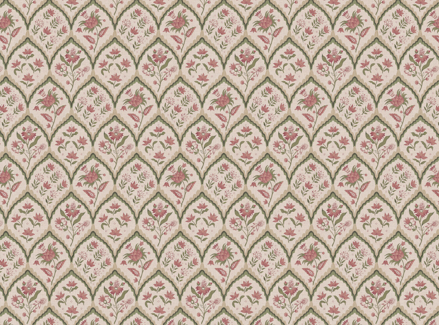 CW: Soft dusky pink and green | BASE: Mercia Linen
