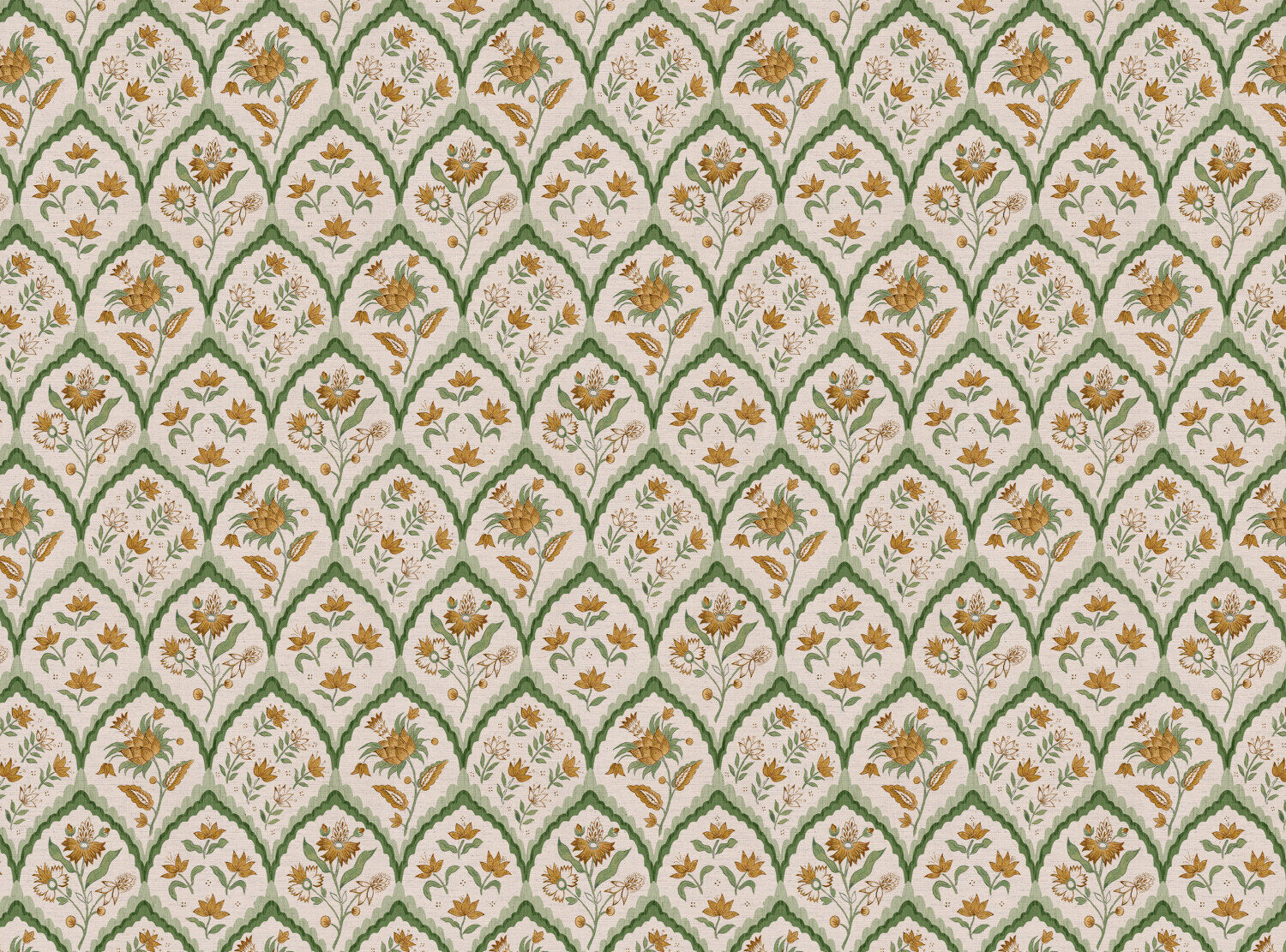 CW: Gold and green | BASE: Natural Luxury Linen