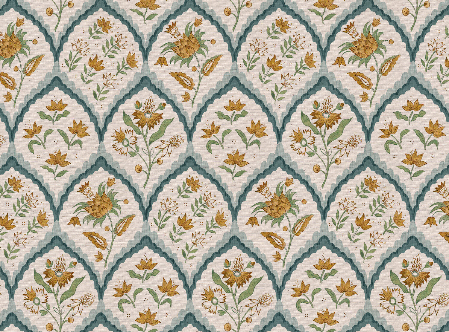 CW: Grey blue gold and green | BASE: Natural Luxury Linen