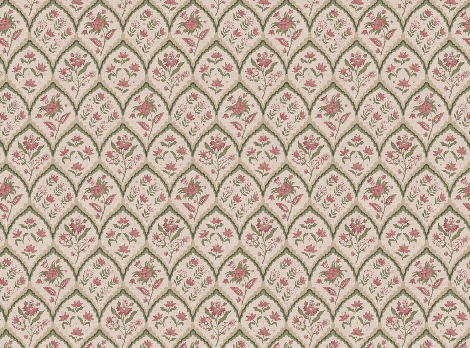 CW: Soft dusky pink and green | BASE: Natural Luxury Linen