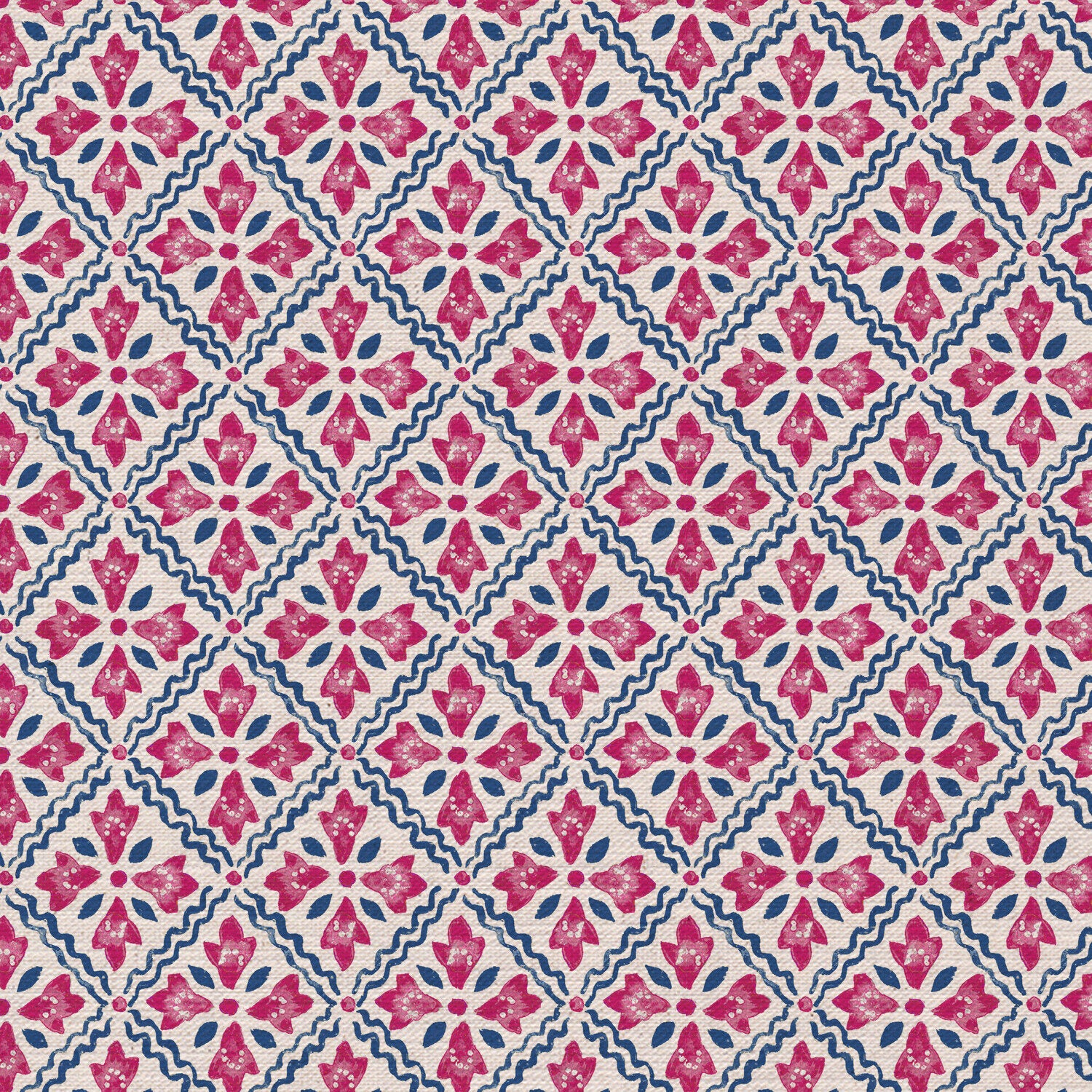 CW: Bright pink and blue | BASE: Mercia Linen | HERO