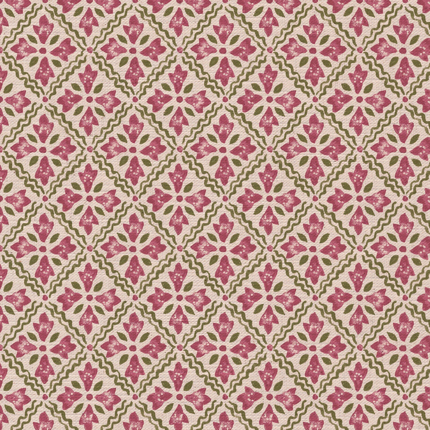 CW: Wild orchid pink and green | BASE: Mercia Linen | HERO