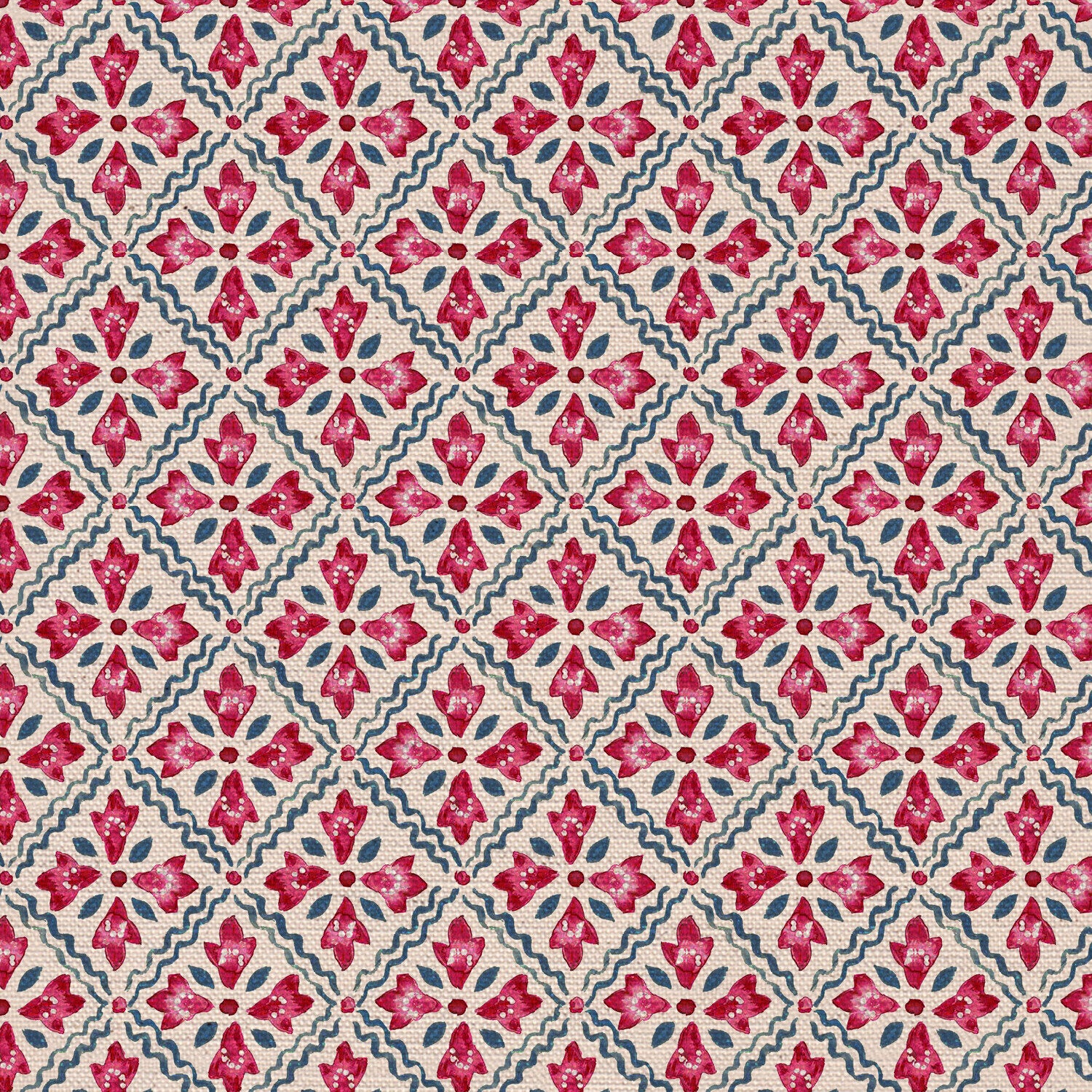 CW: Pinky red and grey blue | BASE: Natural Luxury Linen | HERO