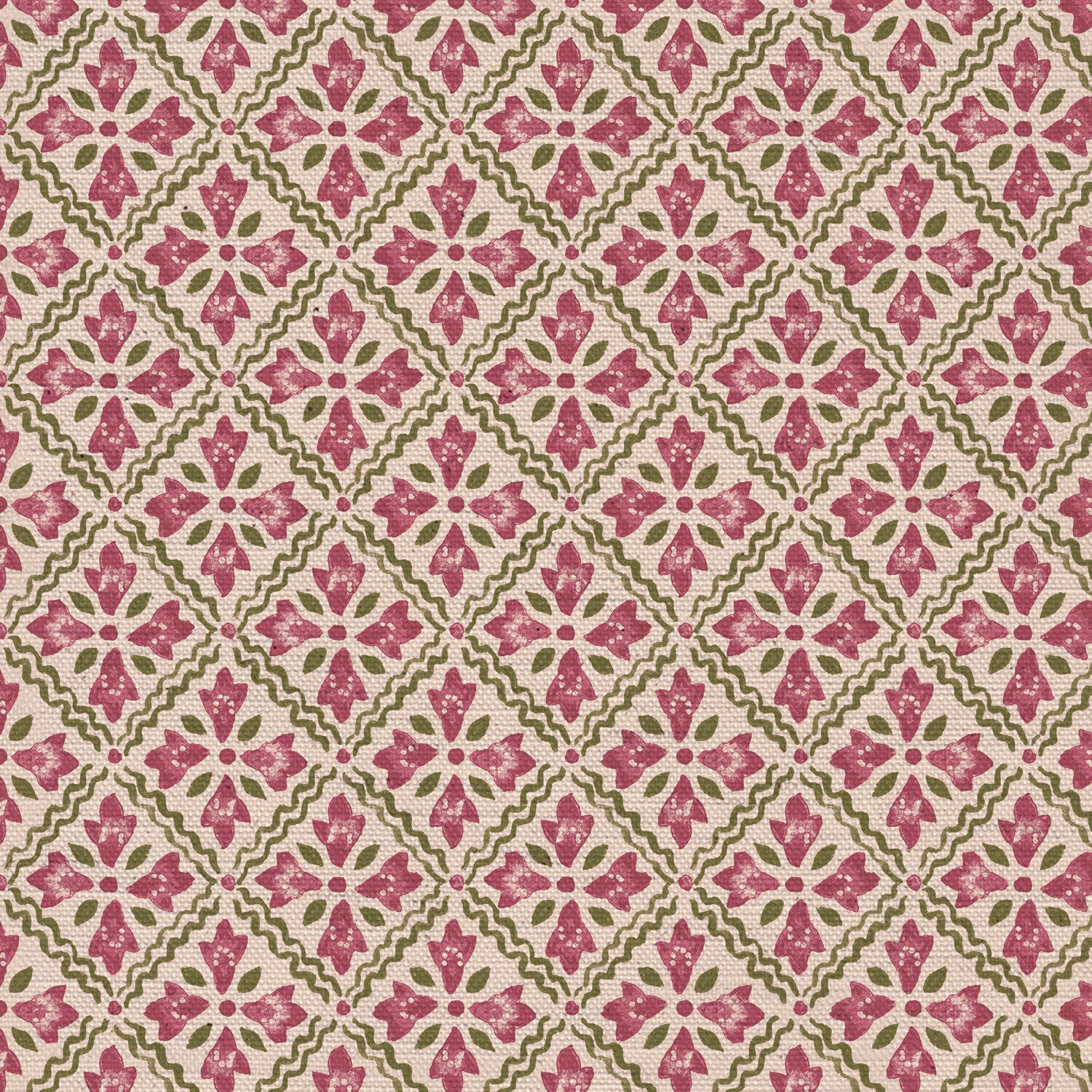 CW: Wild orchid pink and green | BASE: Natural Luxury Linen | HERO