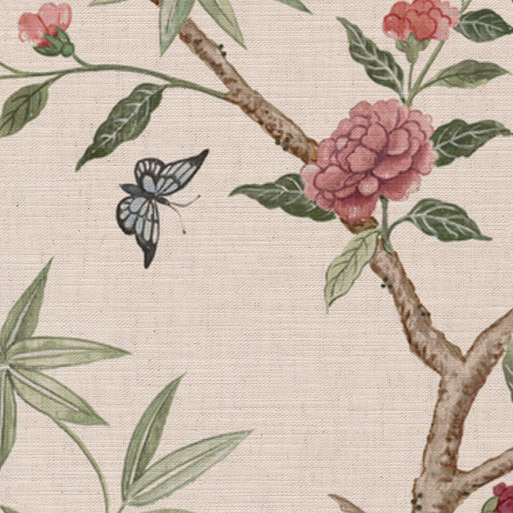 CW: Soft putty pink grey green and damson | BASE: Mercia Linen | HERO