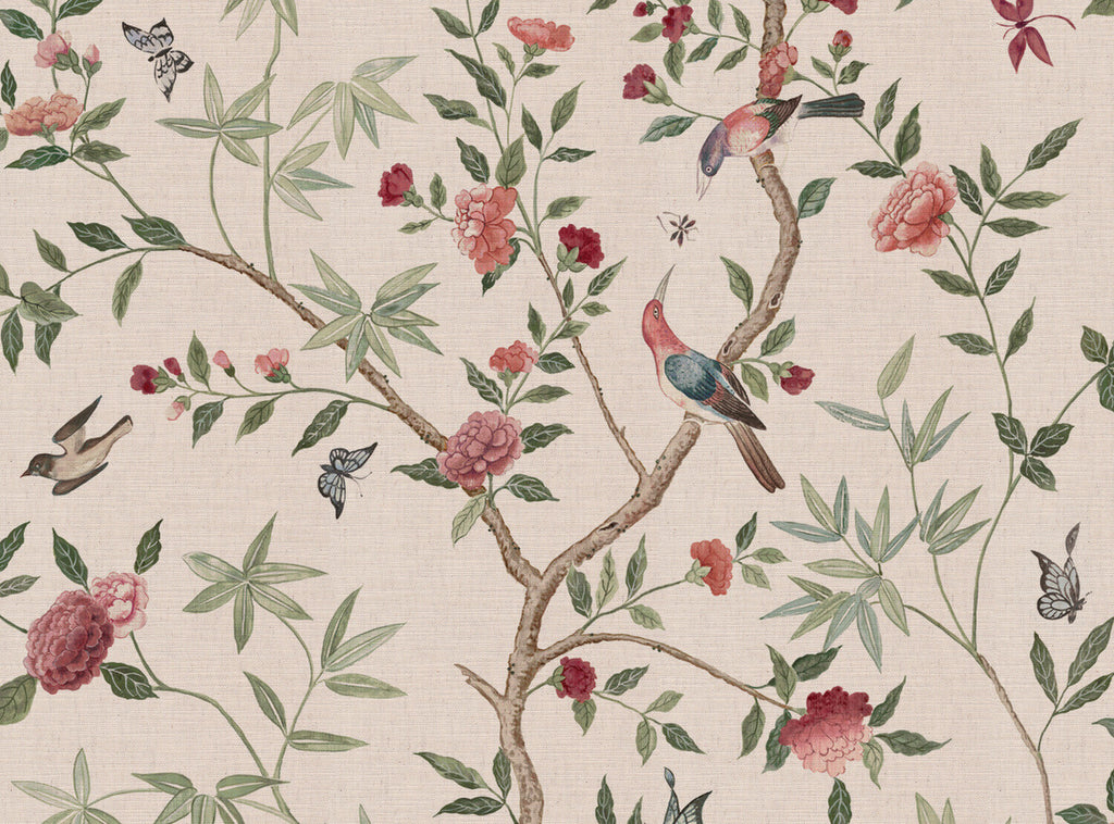 CW: Soft putty pink grey green and damson | BASE: Mercia Linen