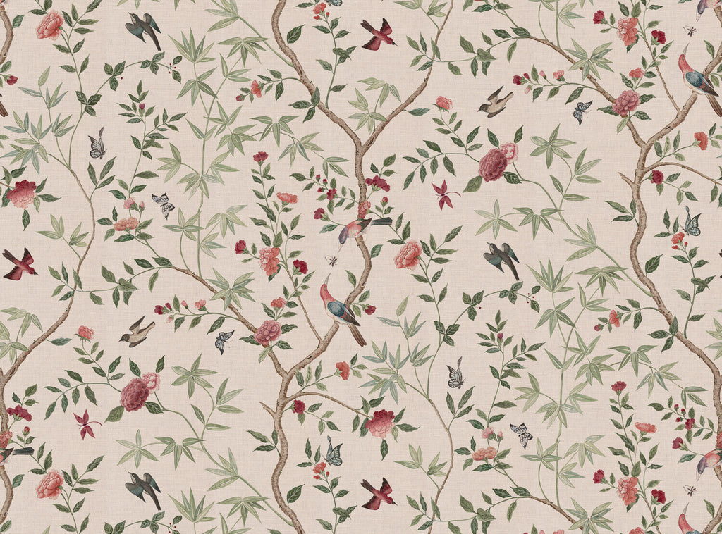 CW: Soft putty pink grey green and damson | BASE: Mercia Linen