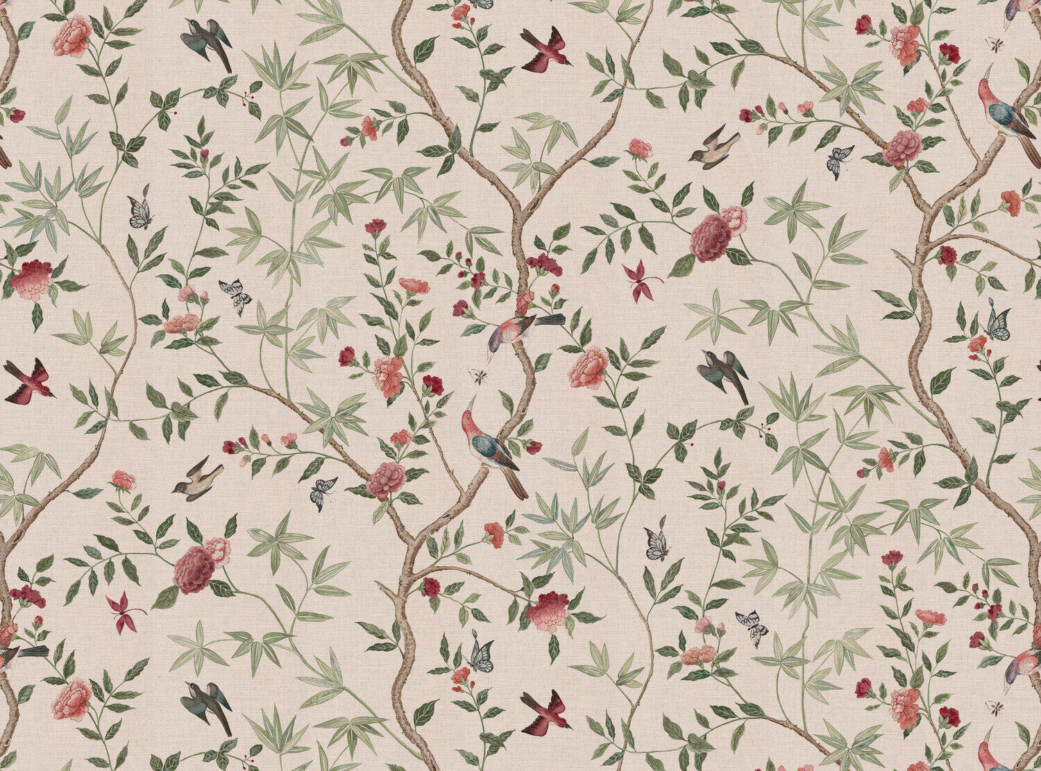 CW: Soft putty pink grey green and damson | BASE: Mercia Linen