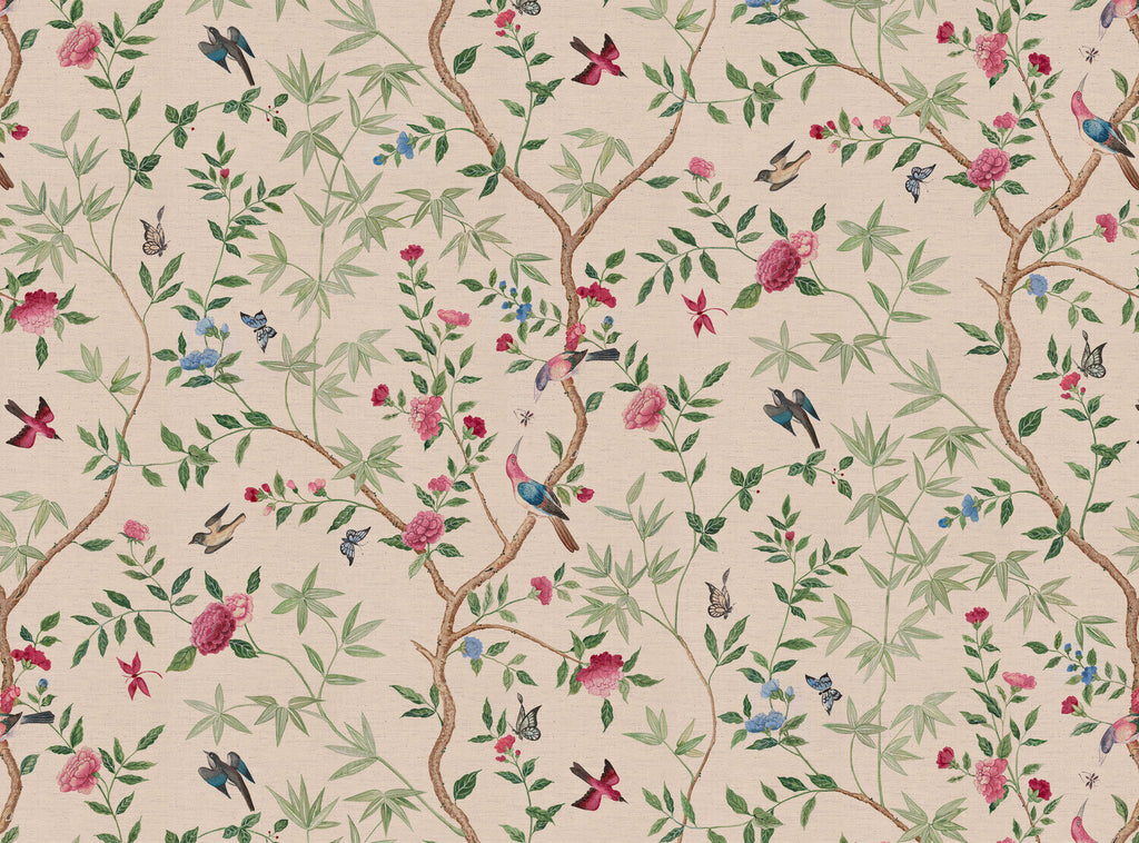 CW: Pink blue and green | BASE: Natural Luxury Linen