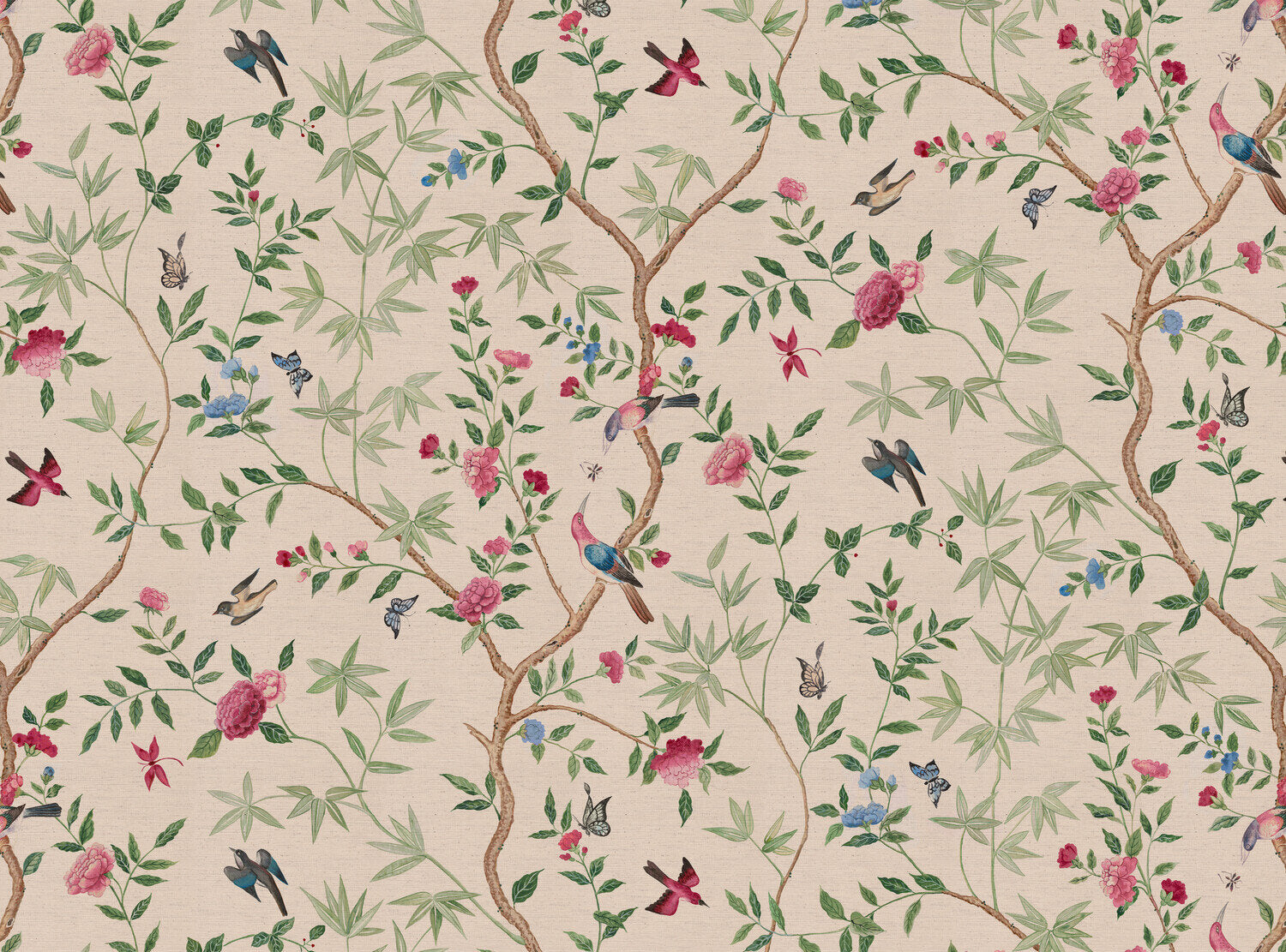 CW: Pink blue and green | BASE: Natural Luxury Linen