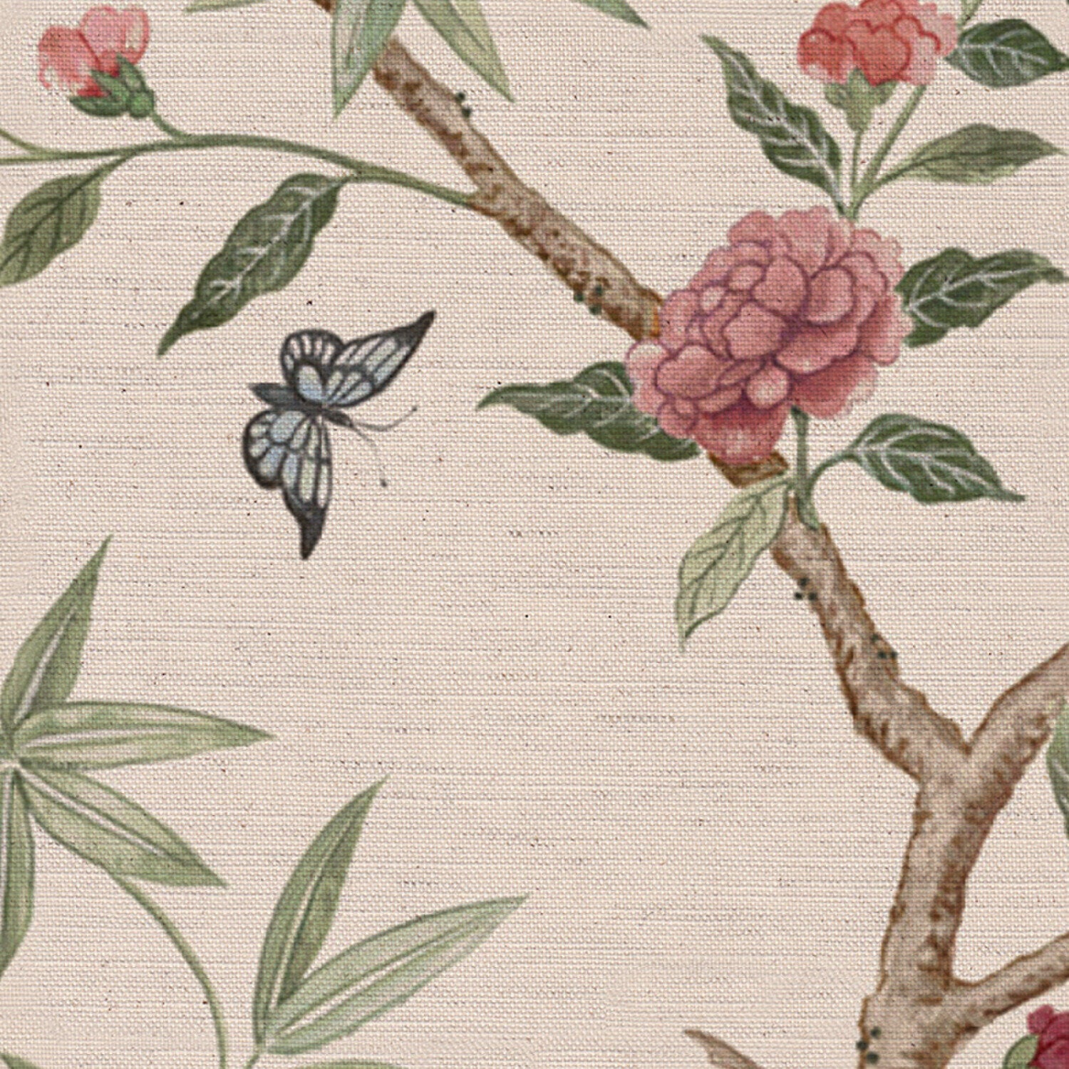 CW: Soft putty pink grey green and damson | BASE: Natural Luxury Linen | HERO