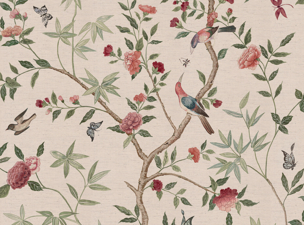 CW: Soft putty pink grey green and damson | BASE: Natural Luxury Linen