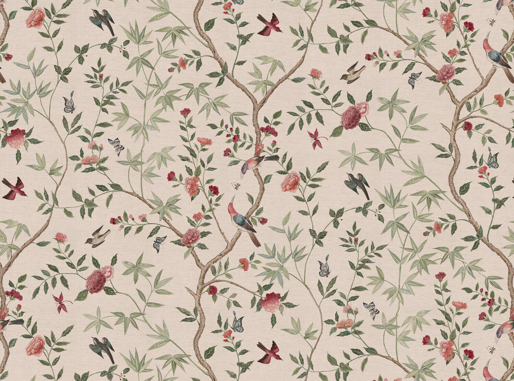 CW: Soft putty pink grey green and damson | BASE: Natural Luxury Linen