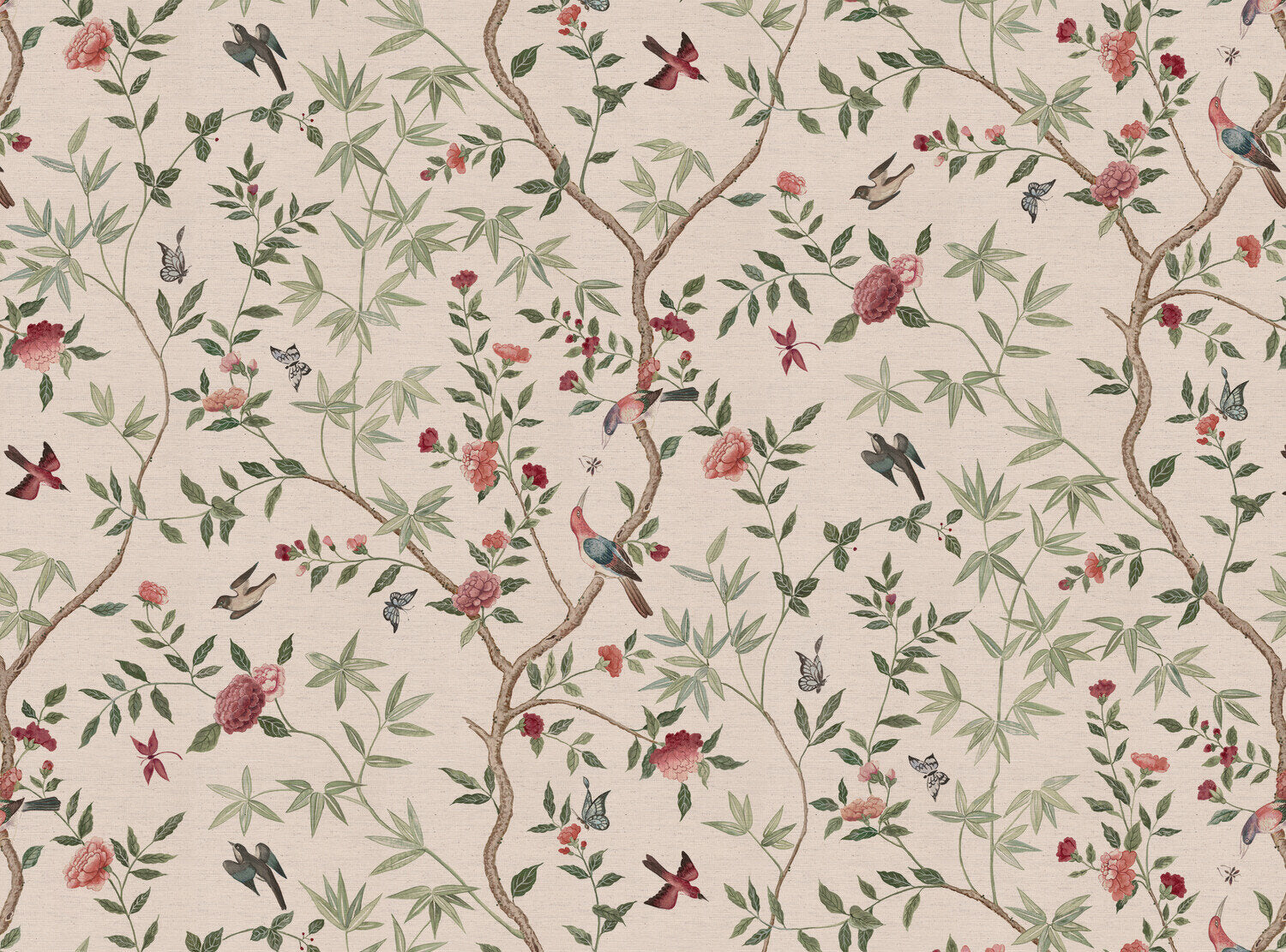 CW: Soft putty pink grey green and damson | BASE: Natural Luxury Linen