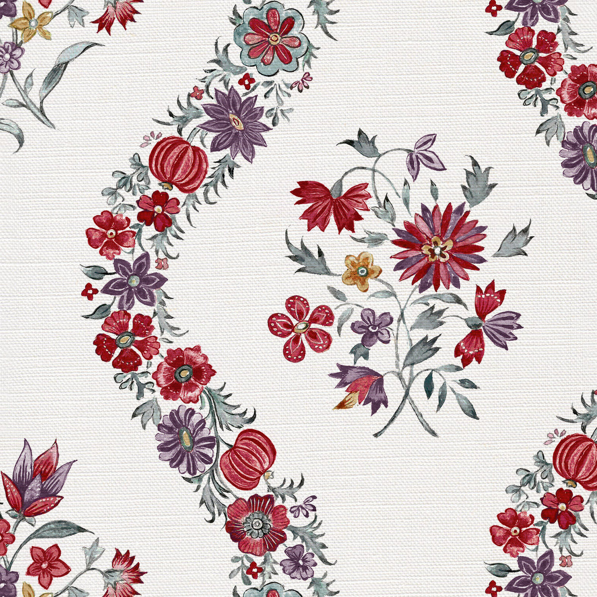CW: Red purple and grey green | BASE: Luxury Linen | HERO