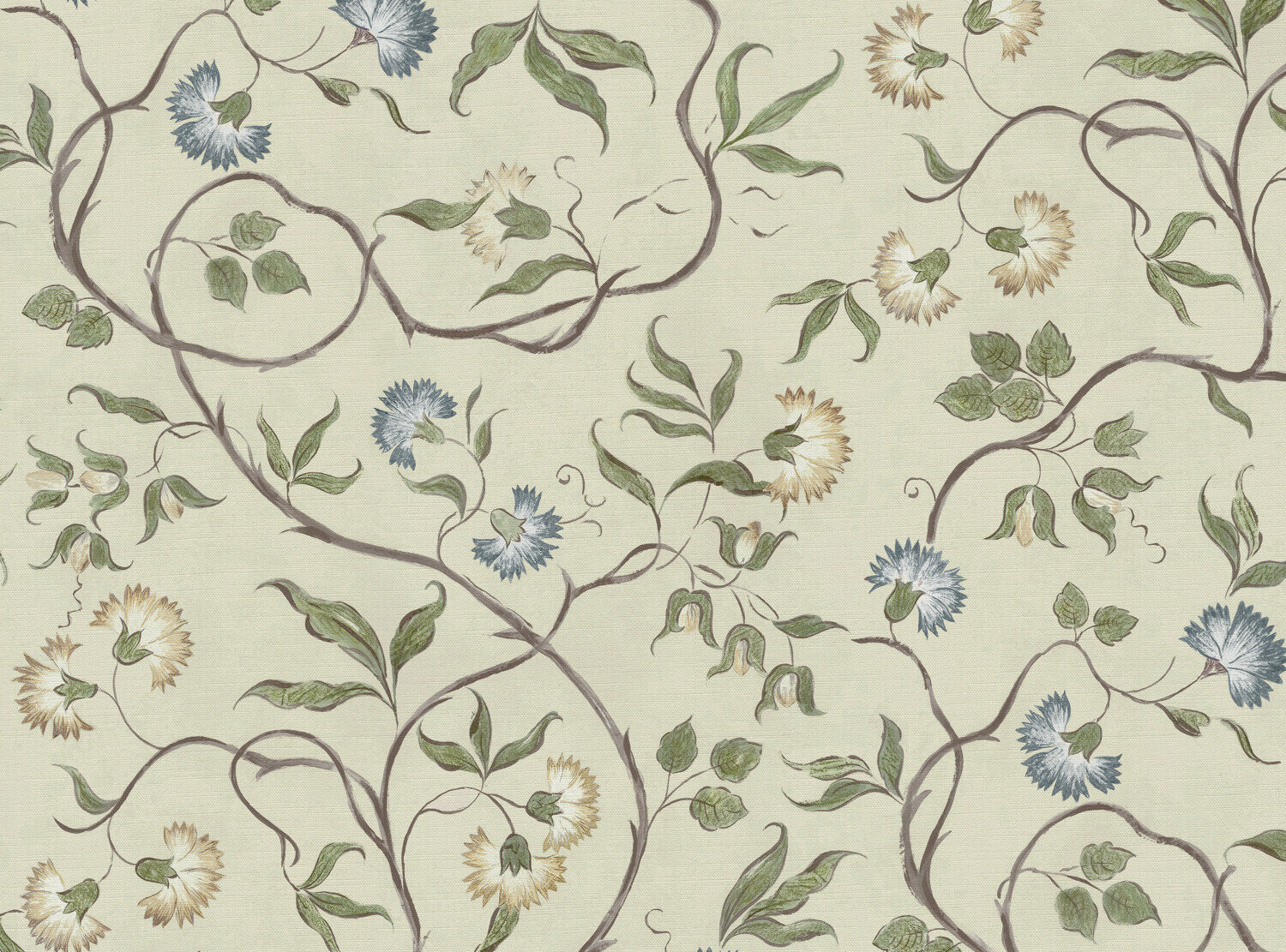 CW: Blue and green soft green ground | BASE: Luxury Linen