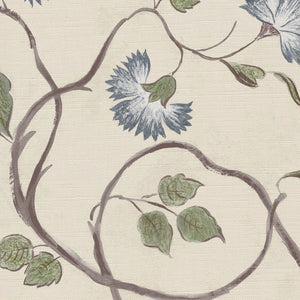 Cream ground blue and green